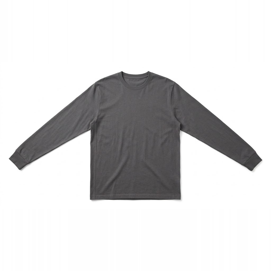 Long-Sleeve Cotton Crewneck Tee